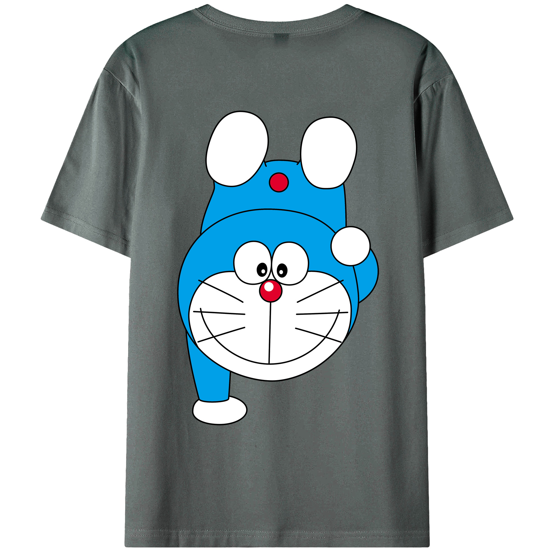 （画像用） ドラえもん Doraemon 綿100％ メンズ半袖Tシャツ（バックプリント） 通気性